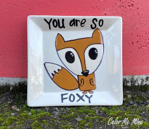 Orange Village Fox Plate