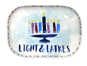 Orange Village Hanukkah Light & Latkes Platter