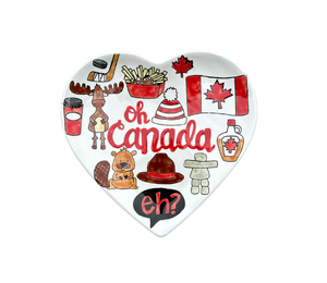 Orange Village Canada Heart Plate