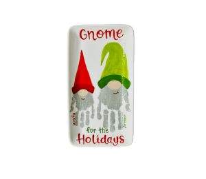 Orange Village Gnome Holiday Plate