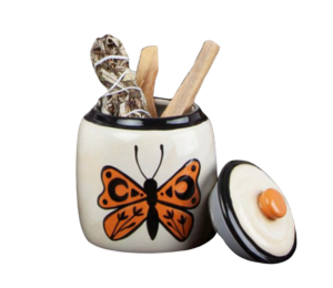 Orange Village Butterfly Jar