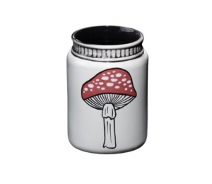 Orange Village Mushroom Jar