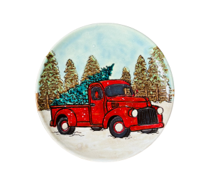 Orange Village Rustic Tree Farm Truck