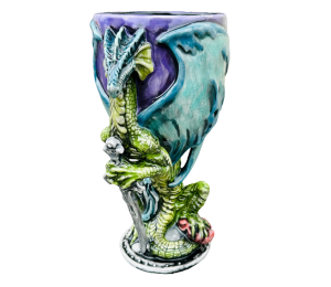 Orange Village Antique Dragon Goblet